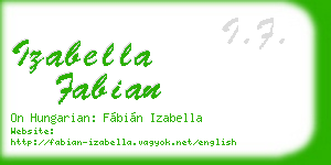 izabella fabian business card